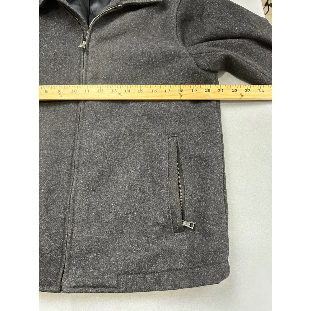 Banana Republic Mens Charcoal Gray Wool Blend Full Zip Jacket Small 783468-00